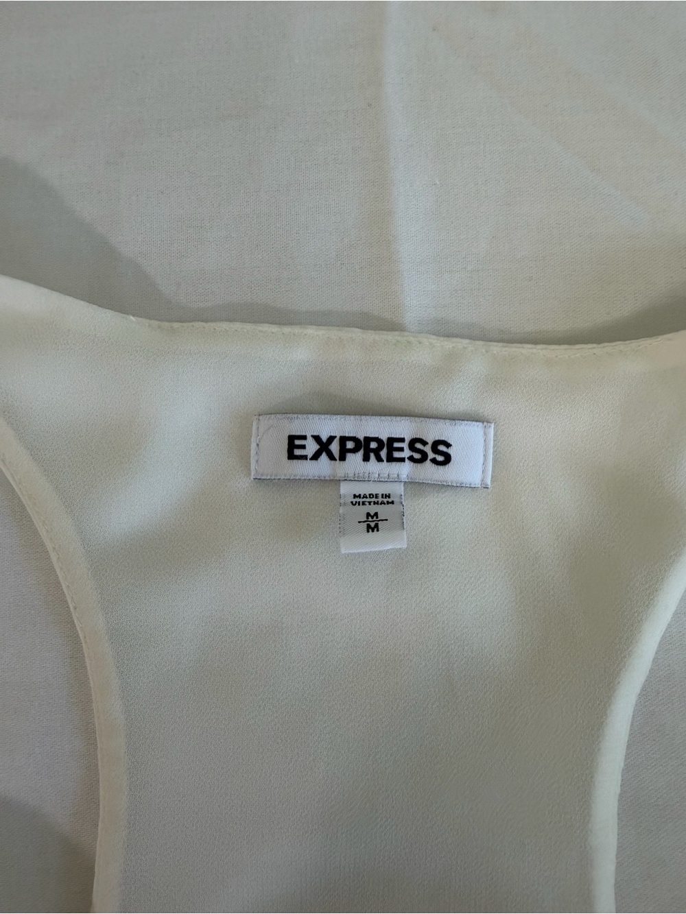 Express Cream Racerback Tank Top - Picture 3 of 3